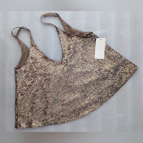 TOBI Sequin Tank Top NEW Small Swiftie Y2K Party Disco Evening Concert Feminine - Picture 1 of 7